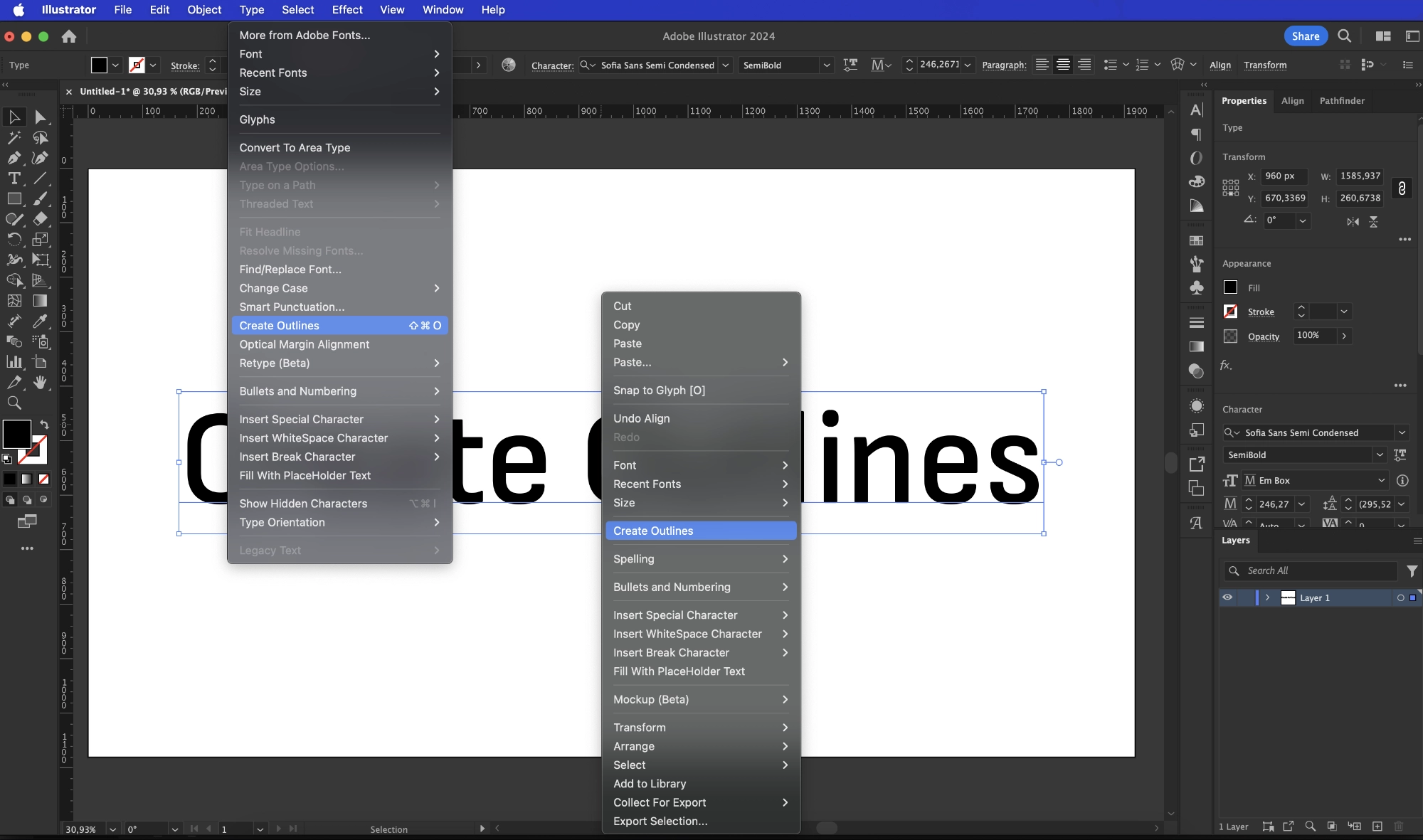 Szöveg vektorizálása Adobe Illustratorban